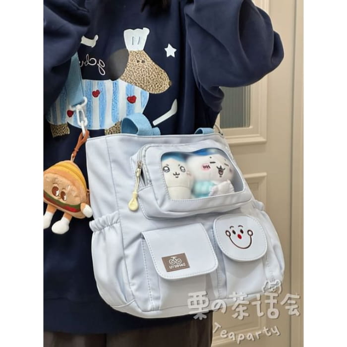 PVC Pocket Plain Tote Bag / Charm / Set - With Hamburger