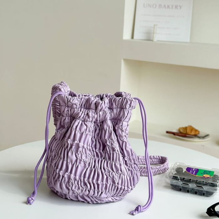 Quilted Bucket Bag - Purple / One Size