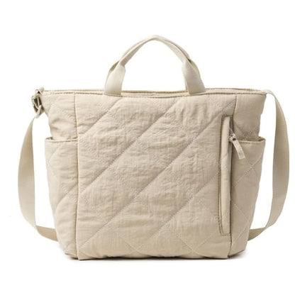 Quilted Tote Bag - Off-White / One Size