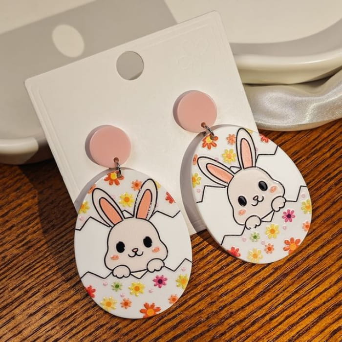 Rabbit Acrylic Drop Earring - jewelry