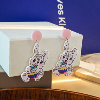 Rabbit Acrylic Drop Earring - jewelry