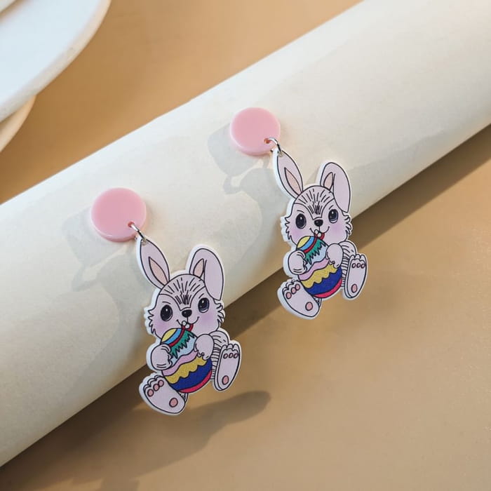 Rabbit Acrylic Drop Earring - jewelry