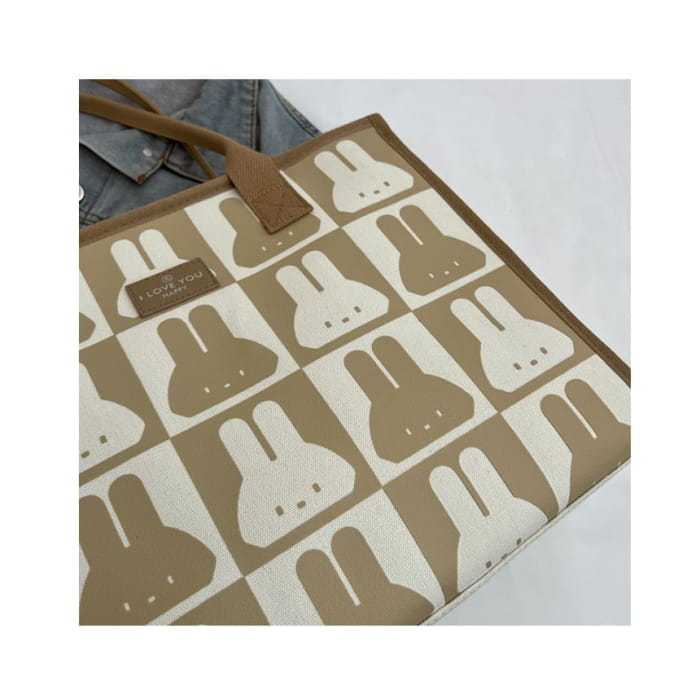 Rabbit Print Tote Bag