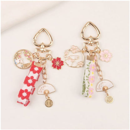 Rabbit Sakura Strap / Faux Pearl Bag Charm Keyring (Various