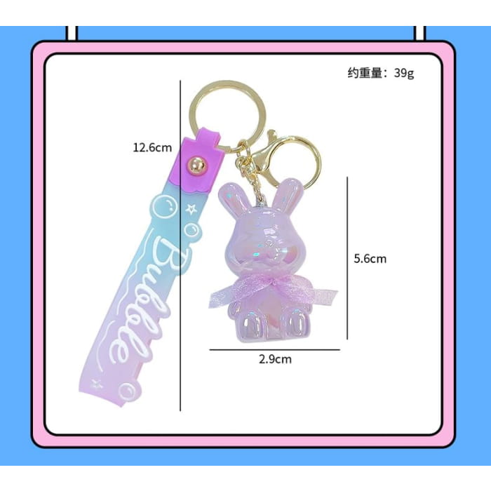 Rabbit Strap Bag Charm Keyring