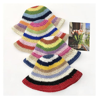 Rainbow Stripe Bucket Hat