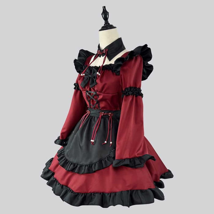 Red Black Maid Gothic Devil Lolita Dress