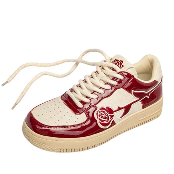Red Rose Sneakers - Sneakers