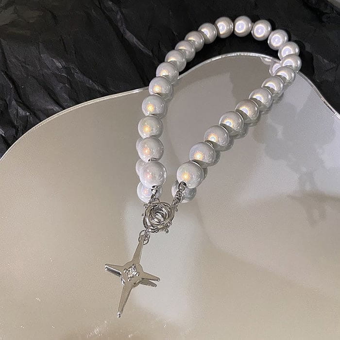 Reflective Pearl Necklace - Necklace