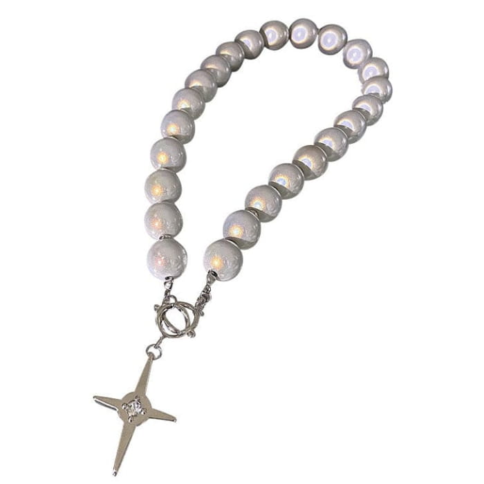 Reflective Pearl Necklace - Standart / Big Bead - Necklace