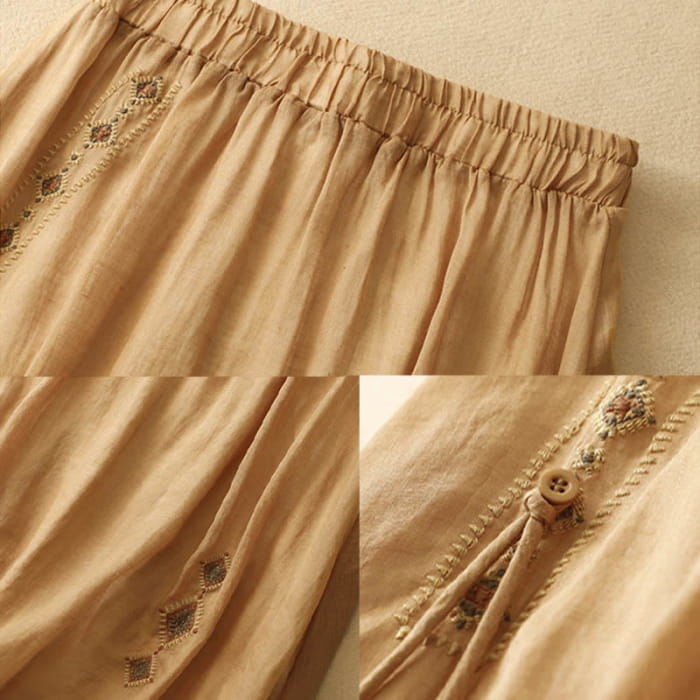 Retro Ethnic-Style Embroidery Skirt