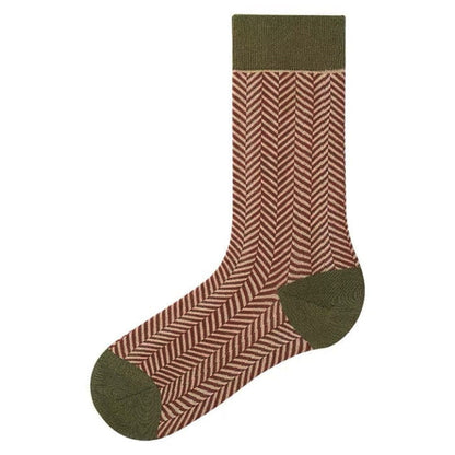 Retro Plaid Pattern Socks - 2