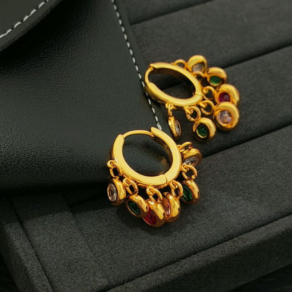 Rhinestone Alloy Chandelier Earring