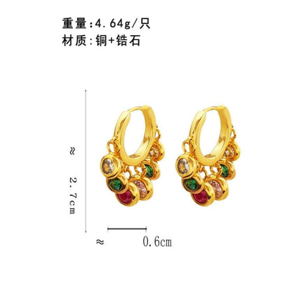 Rhinestone Alloy Chandelier Earring