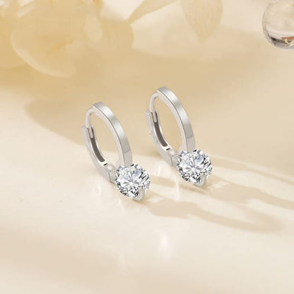 Rhinestone Alloy Drop Earring