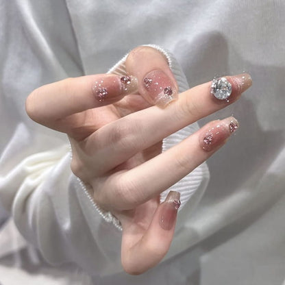 Rhinestone Cat Eye Press On Nail - Accessories