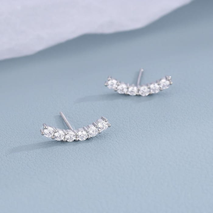 Rhinestone Climber Earring