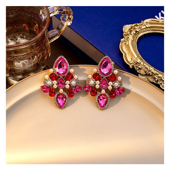 Rhinestone Drop Earring / Stud