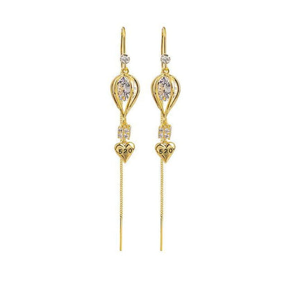 Rhinestone / Faux Cat Eye Stone / Alloy Earring (various