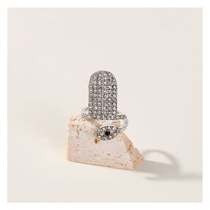 Rhinestone Glaze Nail Ring