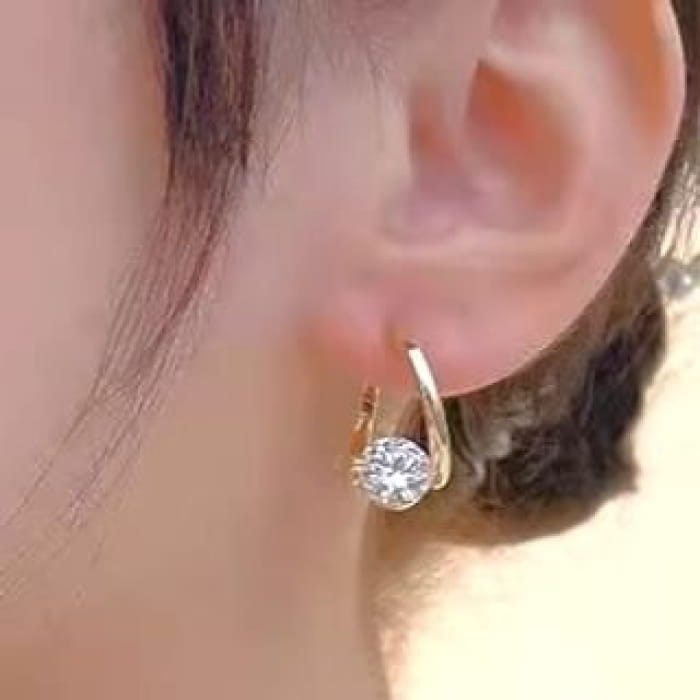 Rhinestone Huggie Earring