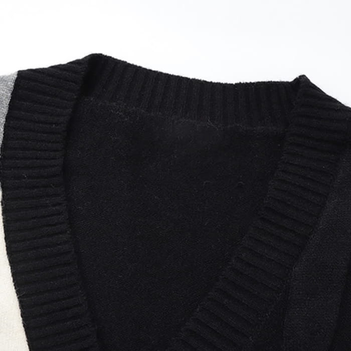 Rhombus Print Sweater Long Sleeve T-Shirt Casual Pants Set