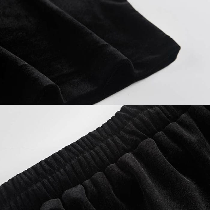Rhombus Print Sweater Slip Dress Skirt Pants Set