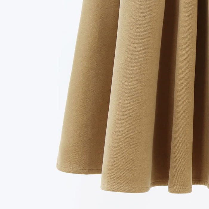Rhombus Stripe Colorblock Sweater Long Skirt