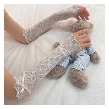 Ribbon Lace Arm Sleeves