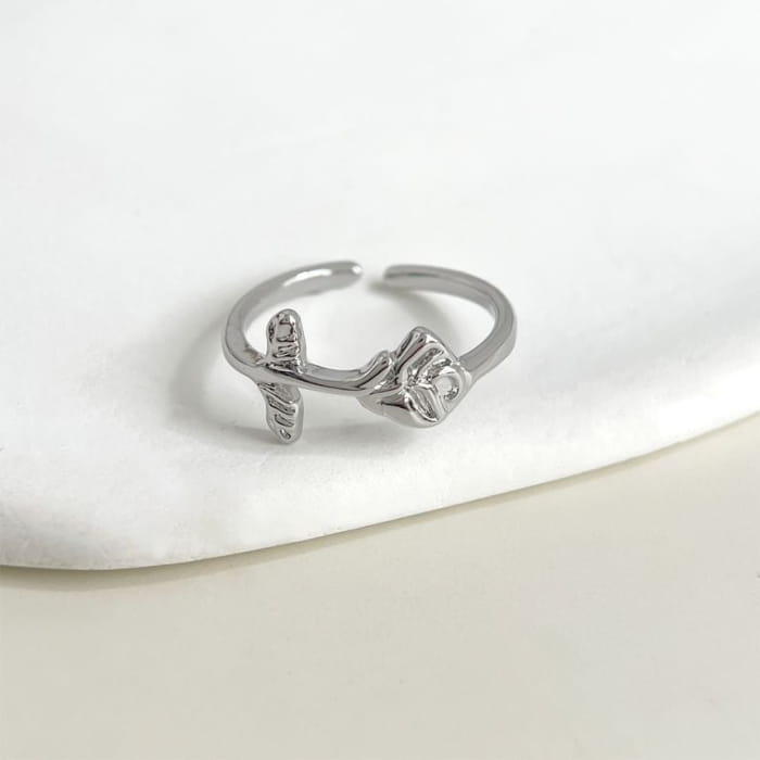 Rose Alloy Open Ring