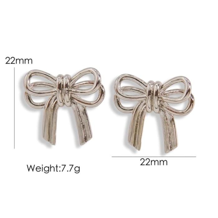 S925 Ribbon Earrings