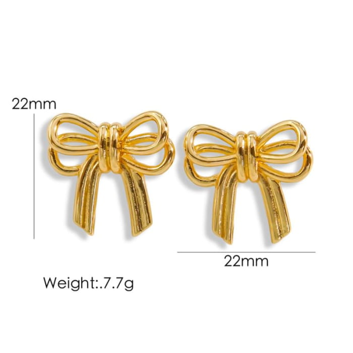 S925 Ribbon Earrings