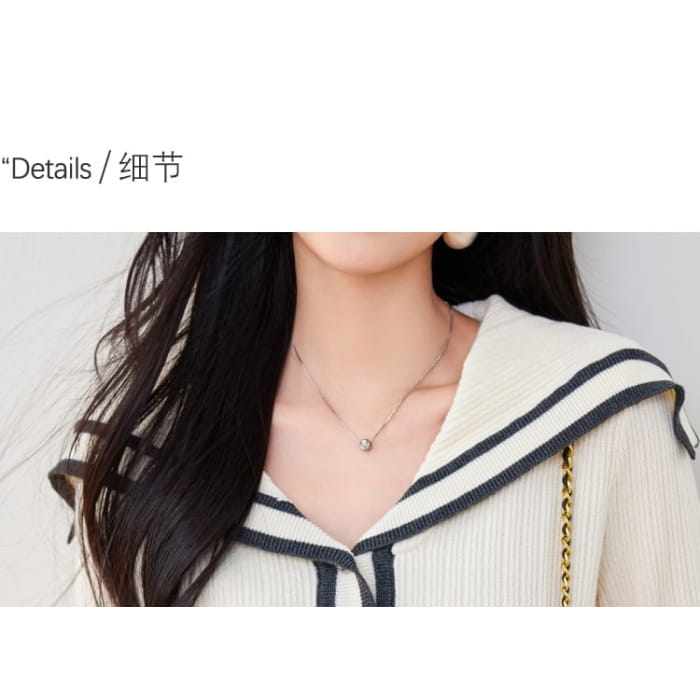 Sailor Collar Striped Cardigan