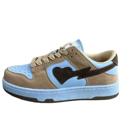 School Aesthetic Sneakers - EU35 (US5.0) / Blue/brown