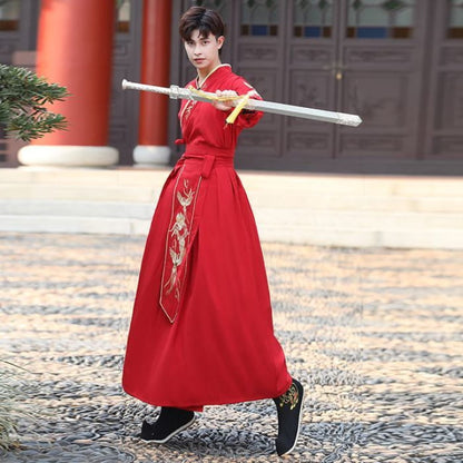 Set: Embroidered Hanfu Top + Skirt