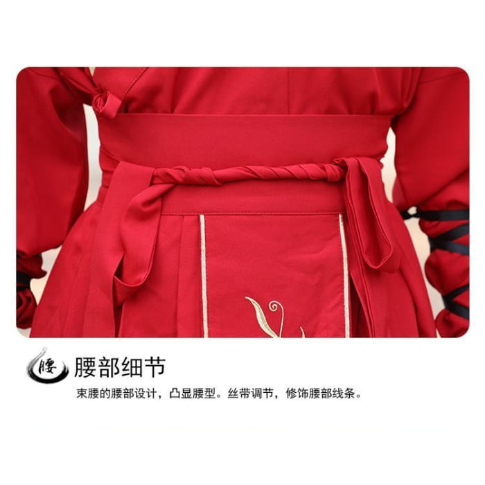 Set: Embroidered Hanfu Top + Skirt