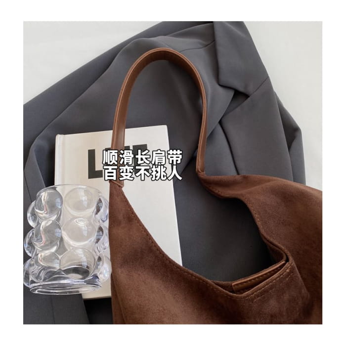 Set: Faux Leather Tote Bag + Pouch