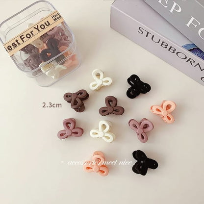 Set of 10: Acrylic Hair Clips - EM0614 - Clamp - 10 Pcs