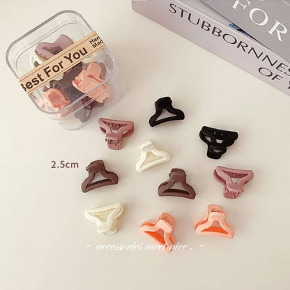 Set of 10: Acrylic Hair Clips - EN0621 - Clamp - 10 Pcs