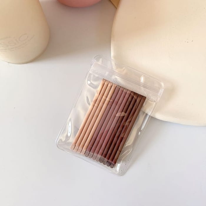 Set of 12: Plain Bobby Pin - 12 Pcs - Coffee / One Size