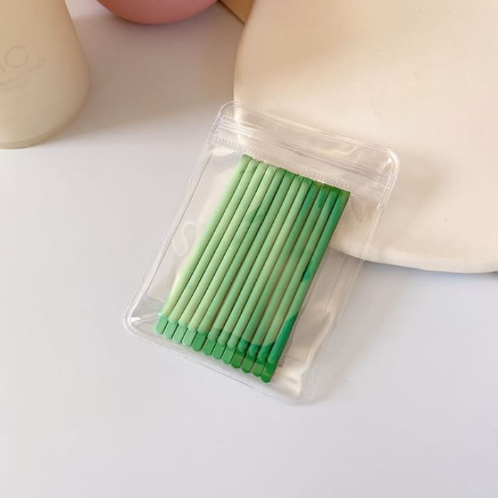 Set of 12: Plain Bobby Pin - 12 Pcs - Green / One Size