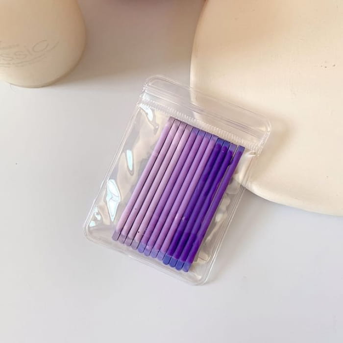 Set of 12: Plain Bobby Pin - 12 Pcs - Purple / One Size