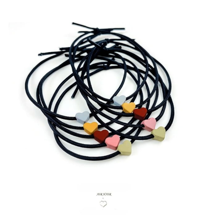 Set of 2: Heart Hair Tie - Accessories