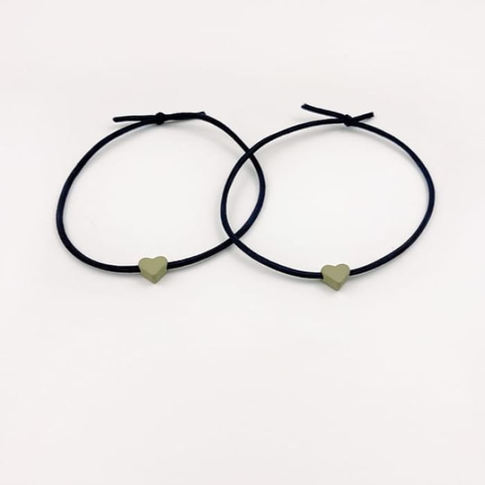 Set of 2: Heart Hair Tie - Accessories