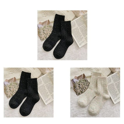 Set of 2 Pairs: Pain Splatter Ribbed Socks - 3 Pairs