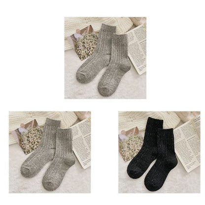 Set of 2 Pairs: Pain Splatter Ribbed Socks - 3 Pairs - Gray