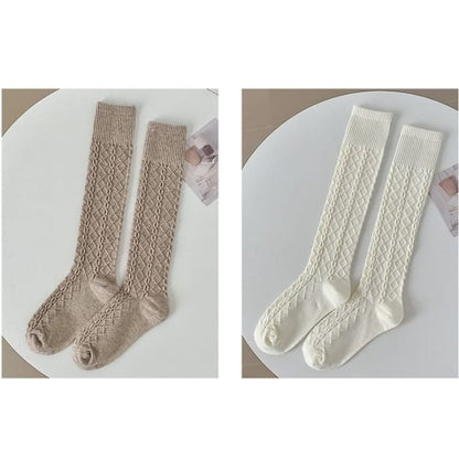 Set of 2 Pairs: Plain Knee High Socks - Pairs - Light