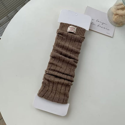 Set of 2 Pairs: Plain Ribbed Knit Leg Warmers - Pairs