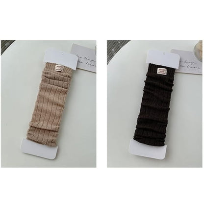 Set of 2 Pairs: Plain Ribbed Knit Leg Warmers - Pairs