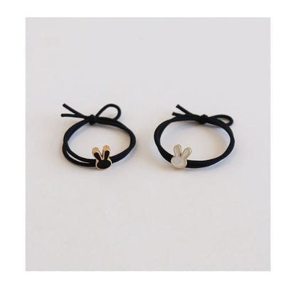 Set of 2: Rabbit / Heart Alloy Hair Tie